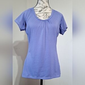 The North Face Lavender Striped Short Sleeve Tee